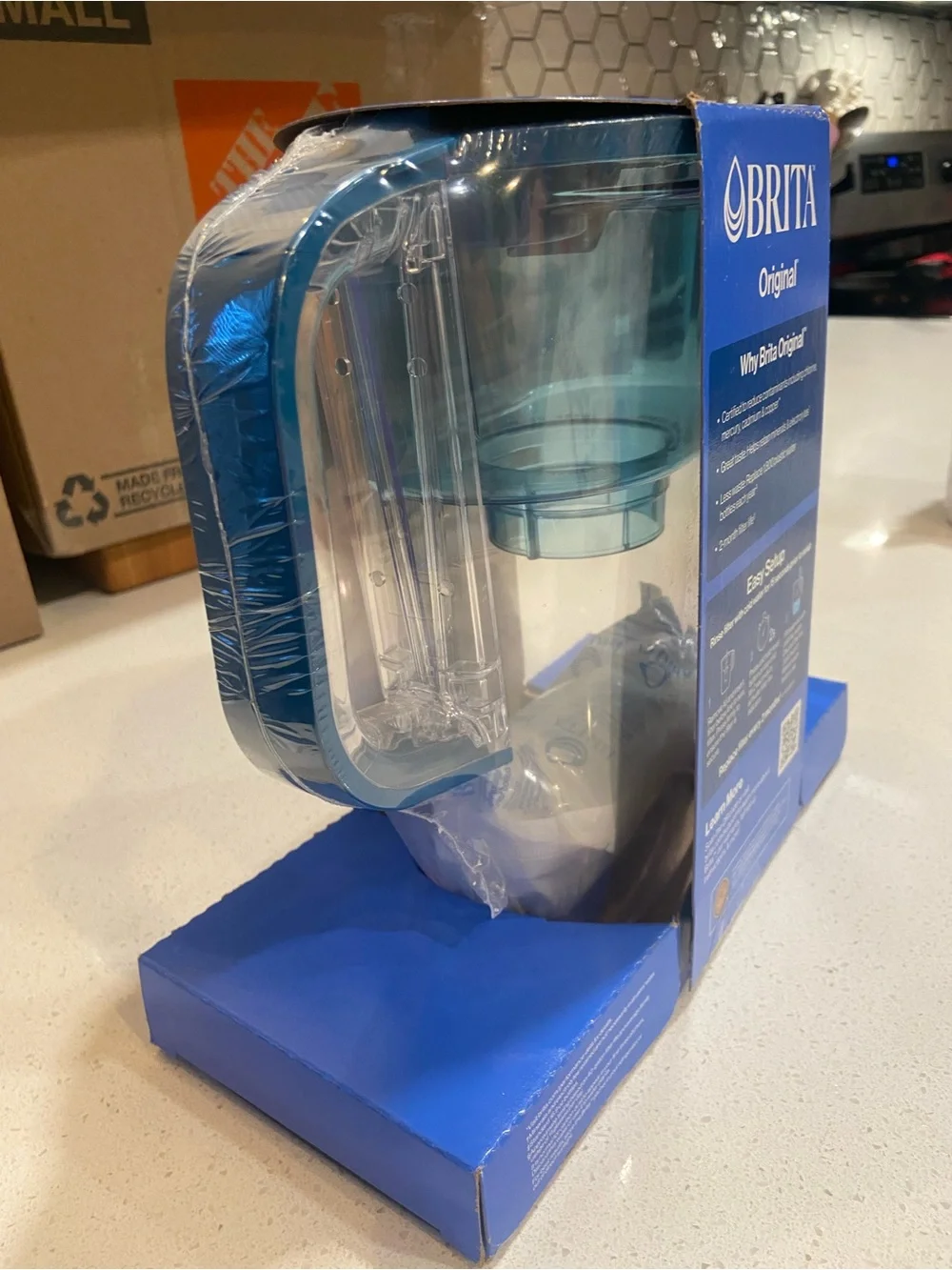 BRITA Original Water Filter Pitcher in Clear/Blue
